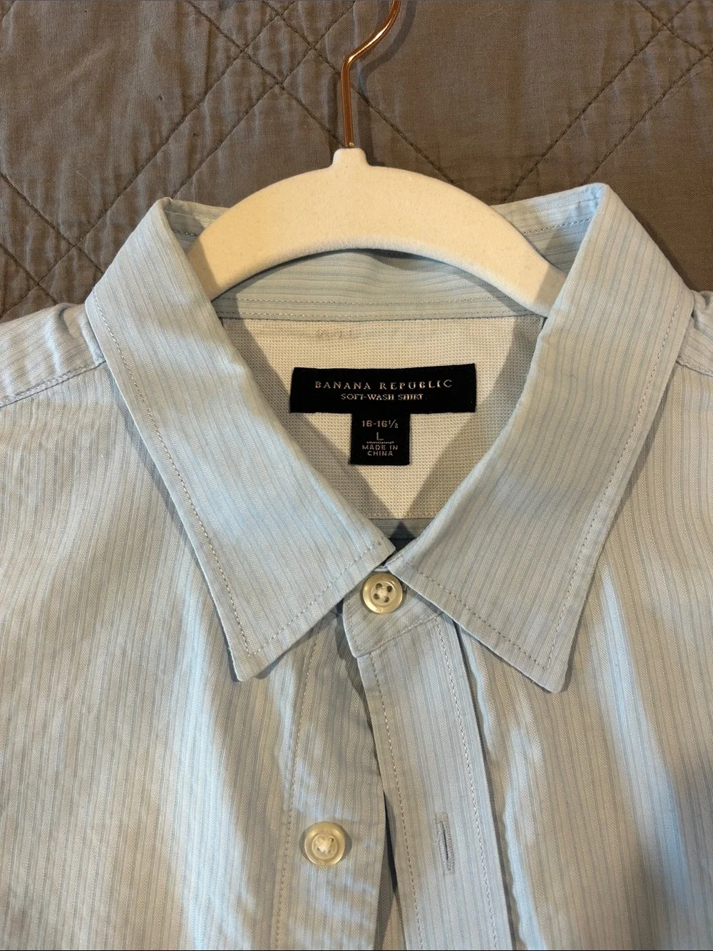 Banana Republic Light Blue Pinstripe Dress Shirt